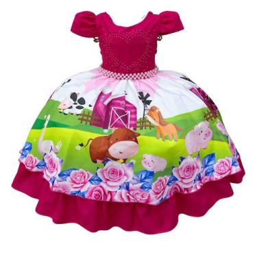 Imagem de Vestido De Festa Infantil Fazendinha Festa na Fazenda - vestidocas, Ro