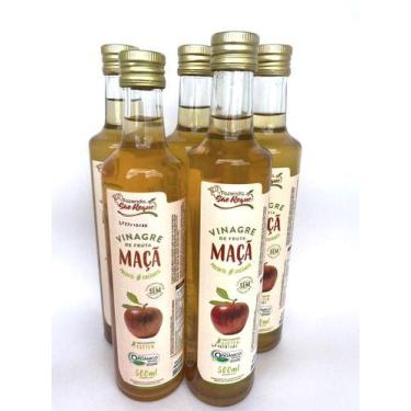 Imagem de Kit 5 Vinagres Orgânico De Maça Fazenda São Roque 500ml