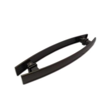 Imagem de Puxador duplo curvo 40x30cm para porta de vidro e portão - Bronze - De