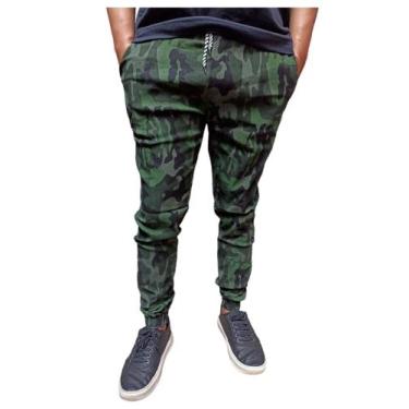 Imagem de Calça jogger Masculina jeans e sarja calça com elastano ajuste com cor