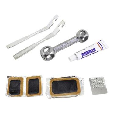 Imagem de Reparo Pneu Câmara Ar Remendo Cola Lixa Chaves Bicicleta - Western, Re