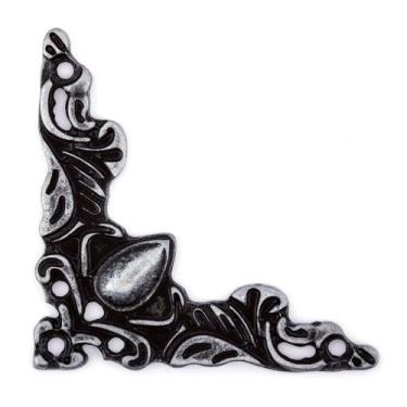 Imagem de Cantoneira Grande Metal Decoração Artesanato 4 Peças - Metallica Acess