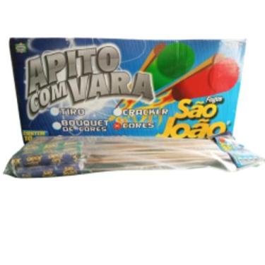 Imagem de busca pé apito com barulho ou cracklig cartela c/12 unidades - são Joã