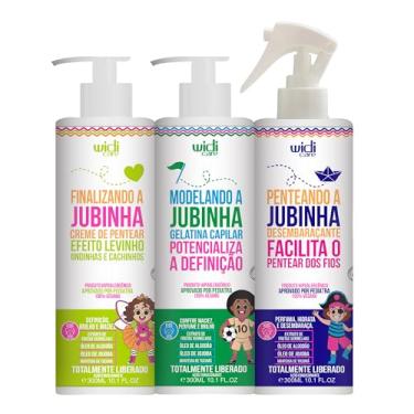 Imagem de Kit Widi Care Jubinha Infantil Creme de Pentear Levinho, Gelatina e Spray