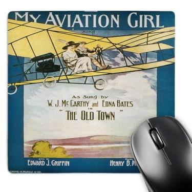 Imagem de 3dRose Mouse pad My Aviation Girl Song from The Old Town with Couple in A Biplane (mp_154827_1)