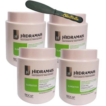Imagem de 4UN Creme Para Massagem SlimDetox 1KG Hidramais+ Espàtula