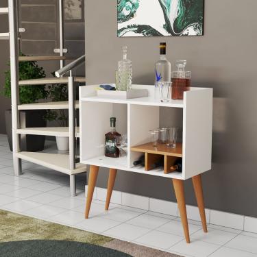 Imagem de Aparador Moderno p/ Salas Adega Porta Vinhos Taças Mini Bar