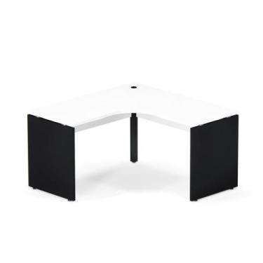 Imagem de Estação de Trabalho Pé Painel P25 Pandin 1,25x1,25 M Branco e Preto