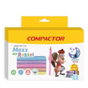 Imagem de Lápis de Cor Max Tom Pastel 12 Cores - Compactor