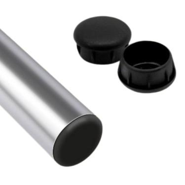 Imagem de Ponteira Interna P/ Pé de Cadeira 1" e 1/2 (38mm) Preta 24pc - Suporte