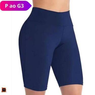Imagem de Bermuda Feminina Suplex Plus Size de Academia Cintura Alta ATÉ G3 - Le