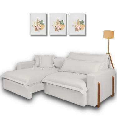 Imagem de  Sofá Retrátil e Reclinável Dubai com Molas Ensacadas, 2,50m.