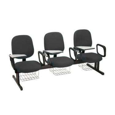 Imagem de Cadeira em longarina para Escolas Linha Uno Preto