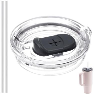 Imagem de Bluwing Tampa de substituição de 850 g para copo Stanley, tampa à prova de derramamento para copo Stanley Quencher H2.0 FlowState, tampa reutilizável à prova de poeira (pacote com 1)