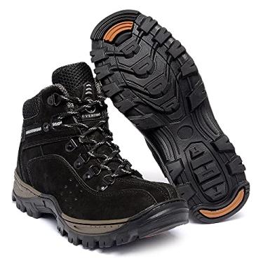 Imagem de Bota Coturno Adventure Couro Feminino e Masculino (43, Preto)