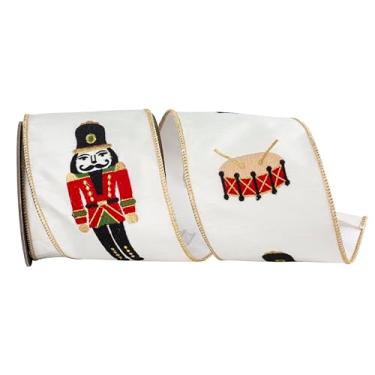 Imagem de Reliant Ribbon Fita de borda com fio bordada quebra-nozes, branca