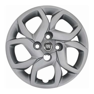 Imagem de Calota 291cb-pta aro 14 cb cubo baixo prata + emblema resinado fiat pr