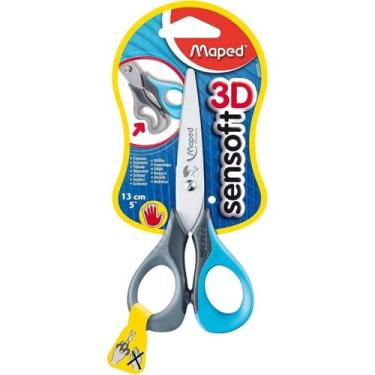Imagem de Tesoura 13 cm Sensoft 3D para Canhotos Cores Sortidas Blister x 1 - Ma
