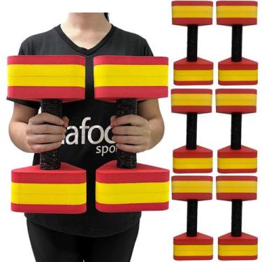 Imagem de Kit 3 Pares de Halteres Hidroginástica Em EVA 3 A 4 Kg DF4013-AM Verme