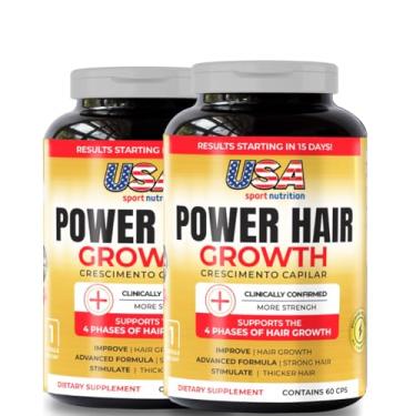 Imagem de Crescimento Capilar ACELERADO - Power Hair Growth (FÓRMULA AMERICANA) (120 Cápsulas) - USA Sport Nutrition