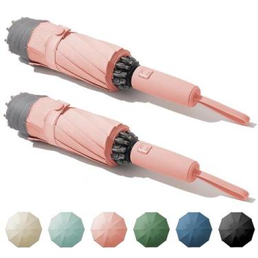 Imagem de Guarda-chuva Invertido Automático à Prova de Vento Damp Away - Rosa