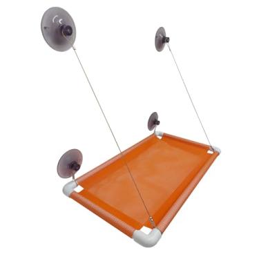Imagem de Varanda Cama Pet para Gato Suspensa de Janela Laranja AmoAmora Pet