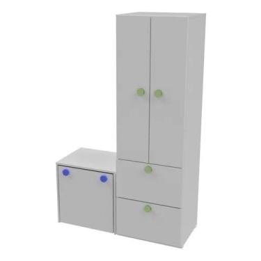 Imagem de Rosso Armário Roupeiro Com Mesa Baú Organizadora 100% Mdf