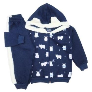 Imagem de Conjunto Bebê Menino Jaqueta Urso Polar Touca Interativa PMG-Masculino