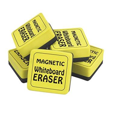 Imagem de Borracha para lápis inteligente escolar, mini apagador a seco, 5 x 5 cm, pacote com 12, 100 folhas por bloco, amarelo - 1403460
