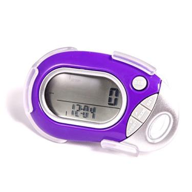 Imagem de Pedômetro de bolso multifuncional Pedusa PE-771 com três eixos (roxo com coldre/B...