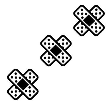 Imagem de 3 Adesivos Band Aid X 15 cm x 15 cm - Preto  - Jhow Adesivos