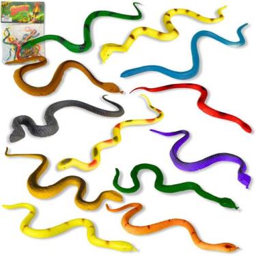 Imagem de Kit Cobras De Borracha Realista Brinquedo Pegadinhas Susto - Europio