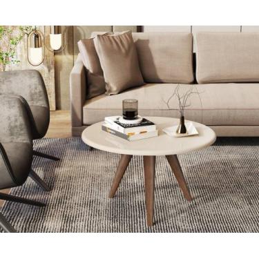 Imagem de Mesa De Centro Retrô Lívia Com Pés Palito - JM3 MÓVEIS, Off White