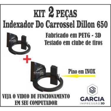 Imagem de Kit 02 Peças Indexador Do Carrossel Para Dillon 650 Imp 3d - Garcia 3D