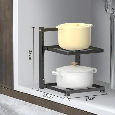 Imagem de Prateleira Ajustável Multicamadas Para Pia De Cozinha, Suporte Para Pa