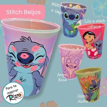Imagem de Kit 2 Copos Plástico Stitch 280ml Disney Original Lembrancinha Present