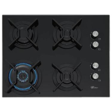 Imagem de Cooktop Infinity à Gás Fischer 4 Bocas Grades em Ferro Fundido Tripla 