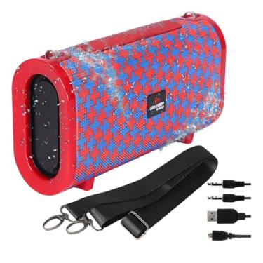 Imagem de Caixa De Som Grande Bluetooth Potente Portátil Celular Tws (Vermelho Stampado)