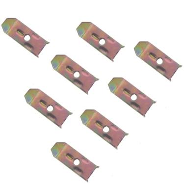 Imagem de FDXGYH 8 peças de niveladores de folhas de mesa, ferragens para móveis, ferragens, fixadores de fivela horizontal para mesas, armários, mesas de jantar (cor zinco)