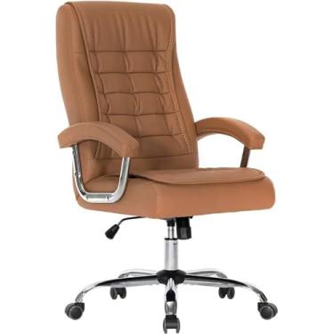 Imagem de Cadeira Escritório Presidente Confortavel Ergonomica Grande (Marrom)