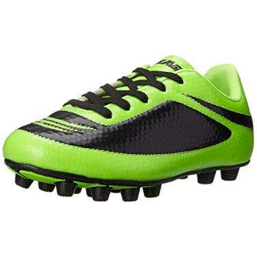 Imagem de Vizari Chuteiras de futebol infantis dos EUA – Sapatos de futebol juvenil para meninos e meninas | Chuteiras leves e firmes para uso ao ar livre – Tênis de futebol atlético durável, Verde/preto, 14