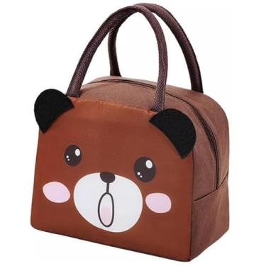Imagem de Bolsa Térmica Infantil 3D com Estampa de Animais – Alça e Isolamento Térmico - Urso