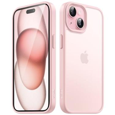 Imagem de JETech Capa Fosca para iPhone 15 Plus 6,7 Polegadas, Proteção Contra Quedas à Prova de Choque, Case Traseira Translúcida Fosca para Telefone, Capinha Anti-Impressão Digital (Rosa)