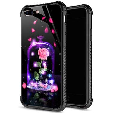 Imagem de Capa para iPhone SE 2020, capa de vidro temperado para iPhone 8, para meninas, lábios coloridos e sexy, capas para iPhone 7, à prova de choque, antiarranhões, para Apple iPhone 7/8/SE2 4,7 polegadas, quatro cores, iPhone 7/8 Plus, Bottle Rose