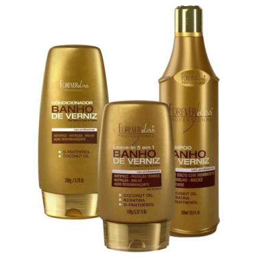 Imagem de Kit Tratamento Banho de Verniz Forever Liss Profissional