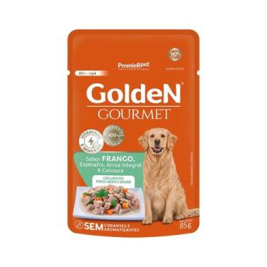 Imagem de Sachê Golden Gourmet Cães Adultos Porte Médio e Grande sabor Frango 85