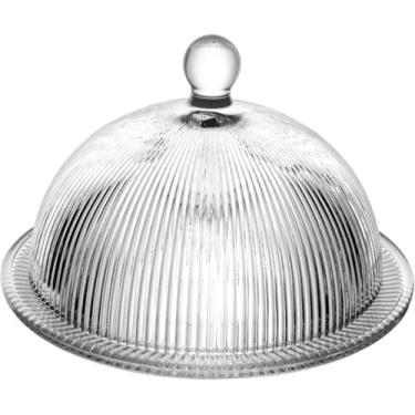 Imagem de QUEIJEIRA REDONDA HOME&CO COM TAMPA VIDRO 20cm - TRANSPARENTE