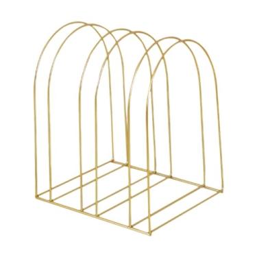 Imagem de SiaBiced Organizador de Chapéus, Suporte para Chapéus, Decoração Moderna, Prateleira de Metal, Expositor de Chapéus de Lã, Suporte para Armazenamento de Chapéu, Dourado, Tamanho real