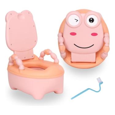 Imagem de Assento Pinico Privadinha Troninho Infantil Mictorio Desfralde Higiene Ohana Baby Sapinho(Rosa)