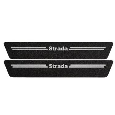 Imagem de Kit Soleira Protetora Porta Premium Aço PVC - Strada 2 PT - Jhow Adesi